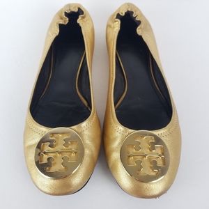 Tory Burch Reva Flats Gold 11